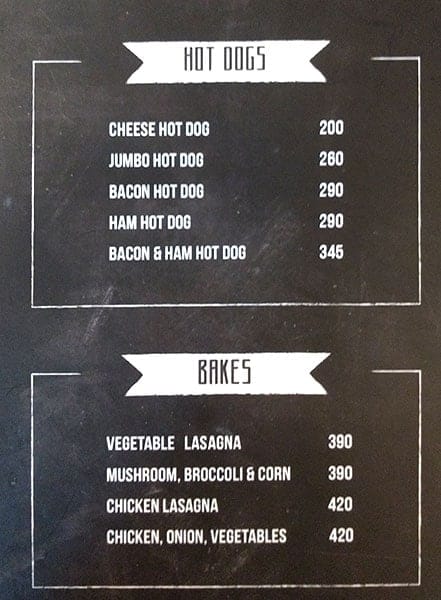 Pupil Food Court menu