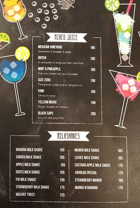 Pupil Food Court menu