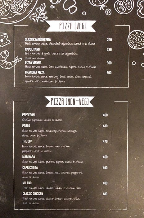 Pupil Food Court menu
