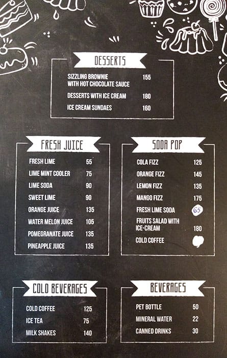 Pupil Food Court menu