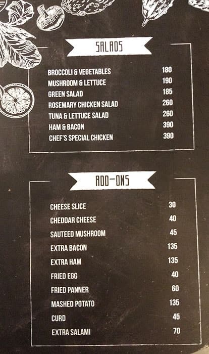 Pupil Food Court menu