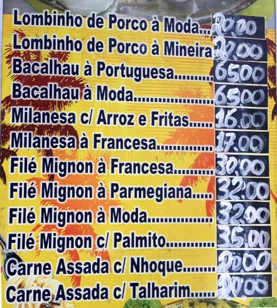 Spaghettilândia cardápio