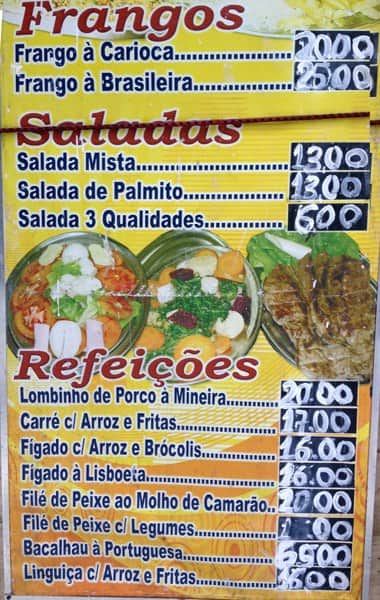 Spaghettilândia cardápio