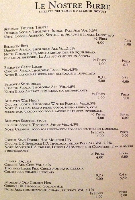 Menu di Le Bon Bock Whisky Bar 