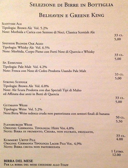 Menu di Le Bon Bock Whisky Bar 