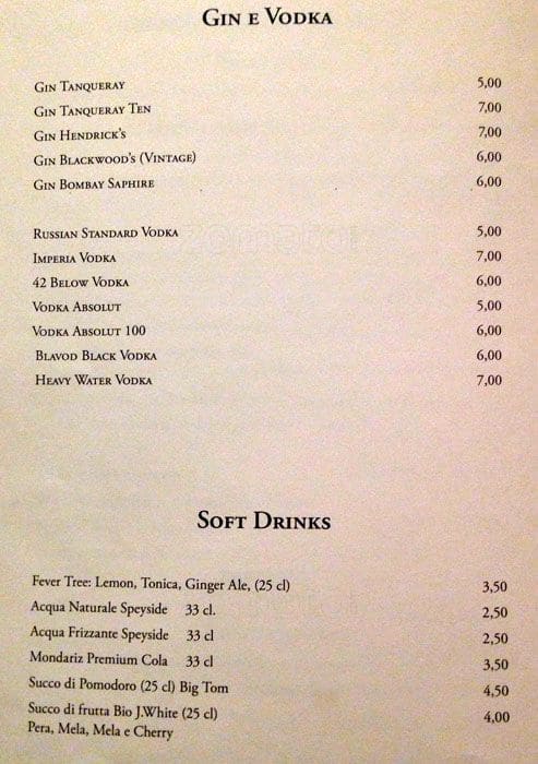 Menu di Le Bon Bock Whisky Bar 