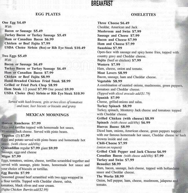 Bic's Restaurant Menu, Menu for Bic's Restaurant, Carrollton