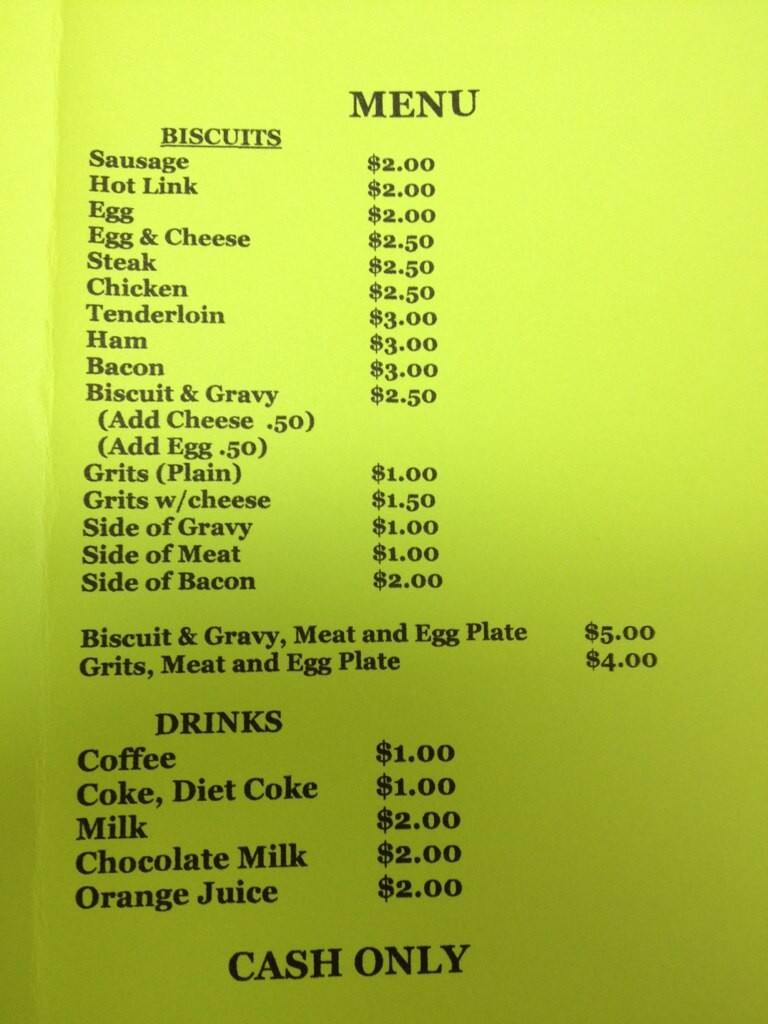 Biscuit Shoppe Menu, Menu for Biscuit Shoppe, Gainesville, Gainesville