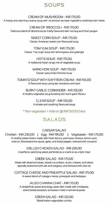 The Green Emerald - Forest Hill Golf & Country Club Menu - Zomato