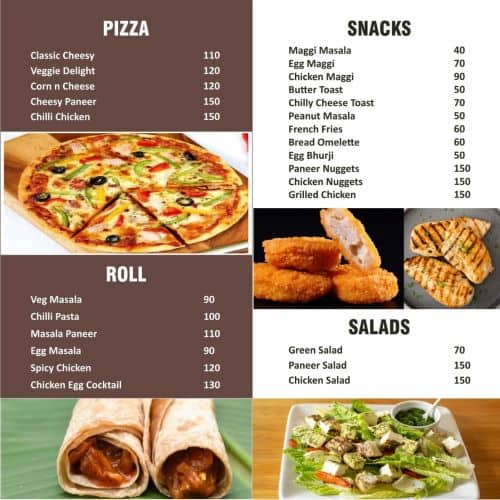 Menu of The Corner Cafe, Sector PI, Greater Noida