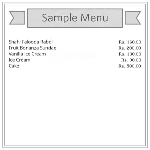 Monica Galaxy Icecream menu