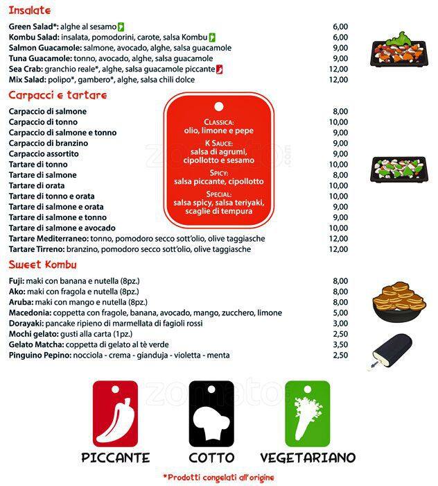 Menu di Kombu 