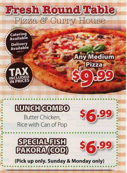 Fresh Round Table menu