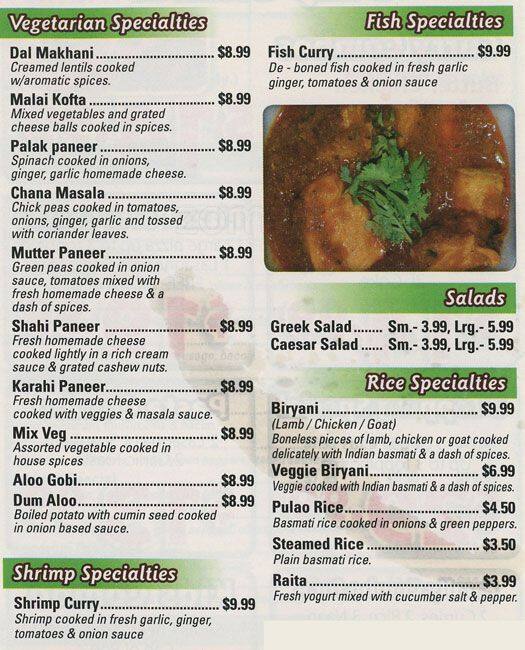 Fresh Round Table menu