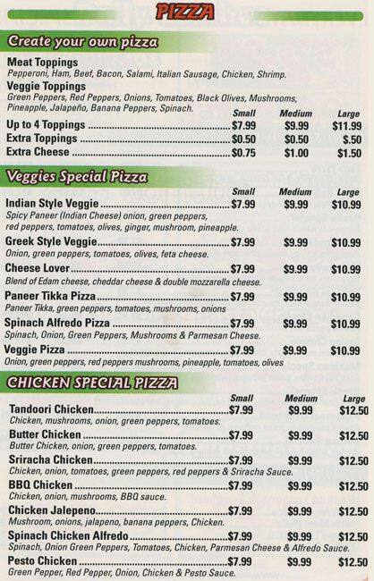 Fresh Round Table menu