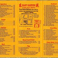 East Garden Chinese Restaurant Menu