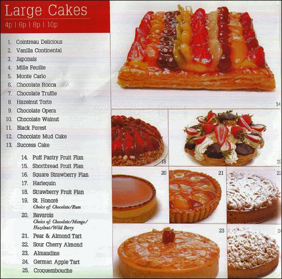 Carta de Encore Patisserie Cafe