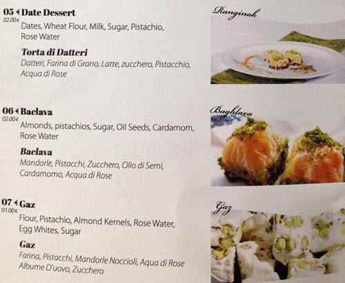 Menu di Ghoreishi Catering 