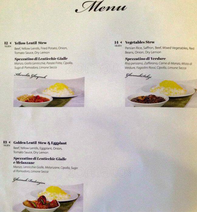 Menu di Ghoreishi Catering 