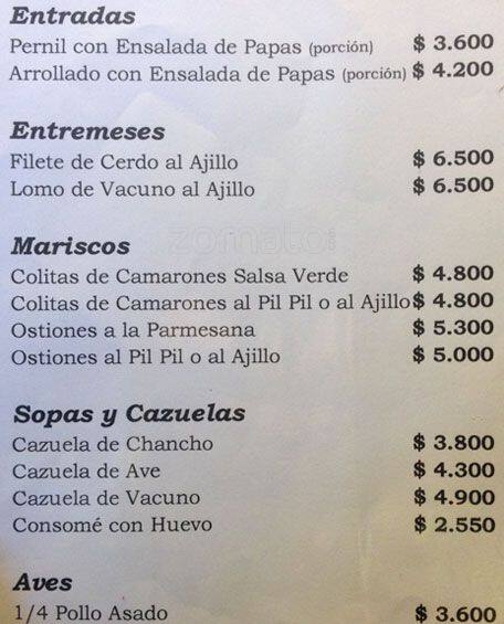 El Chancho con Chaleco Menu,Menú para El Chancho con 