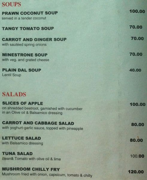 Dinha's Restaurant menu