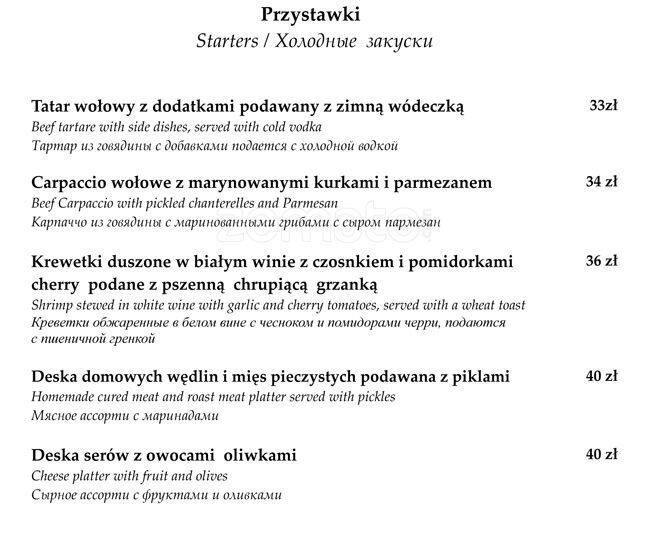 Restauracja w Hotelu Luxor menu Gastronauci/Zomato