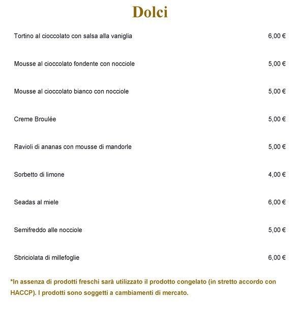 Menu di Sa Tanca Crostaceria 