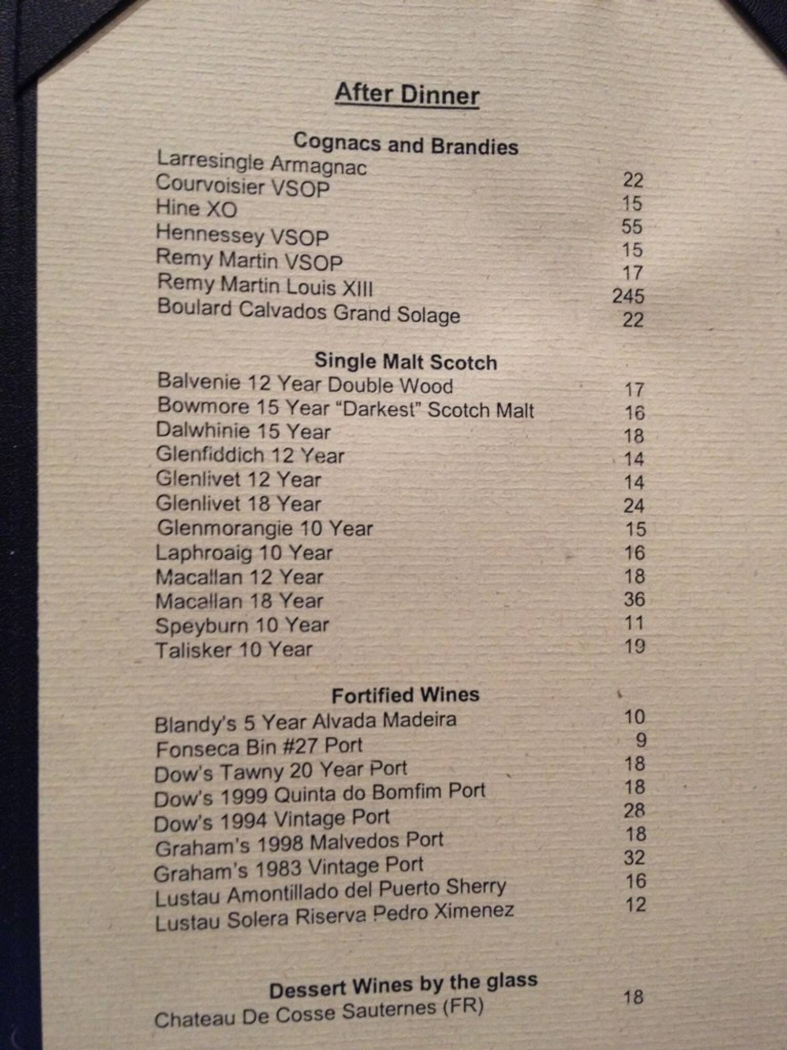 Amangani Grill Menu, Menu for Amangani Grill, Jackson, Jackson