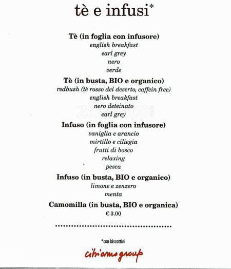 Menu di Od Caffè Mondadori 