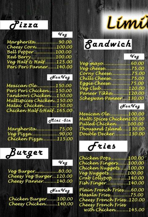 LIMINOS menu