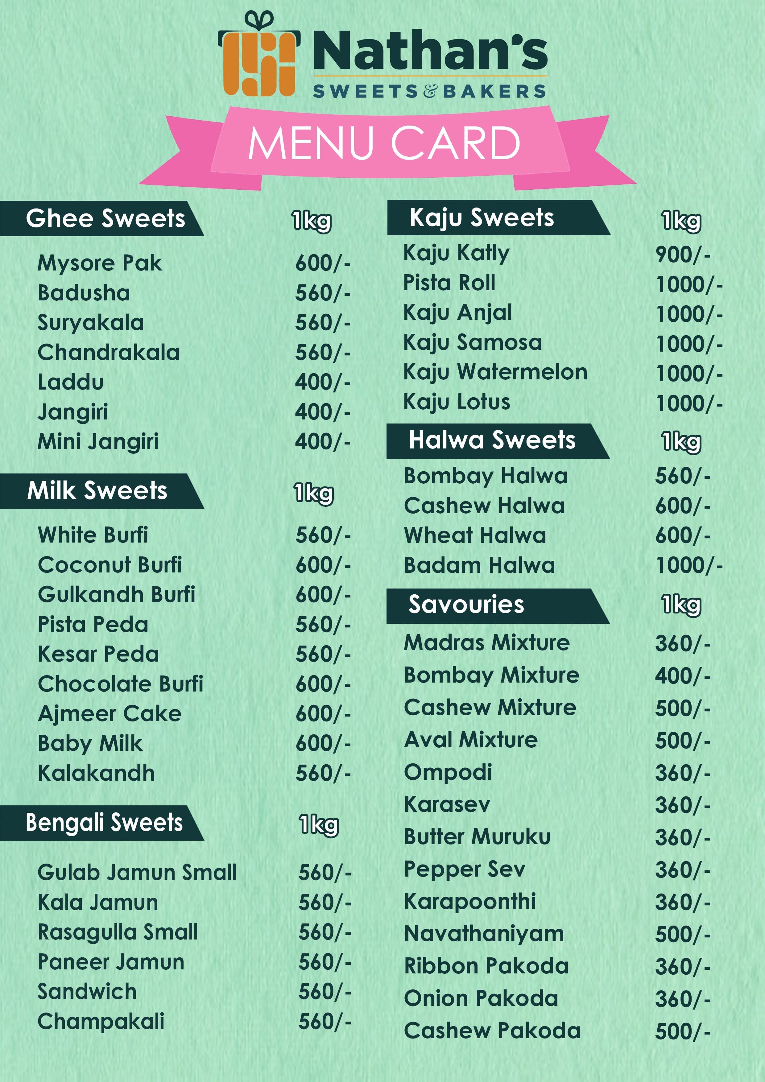 Menu Of Nathan s Sweets Mandaveli Chennai best-sweet-shop-in-noida-to-complete-celebrations-bansooriwala