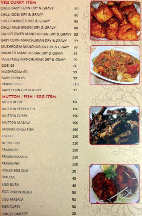 Lalitha Grand menu