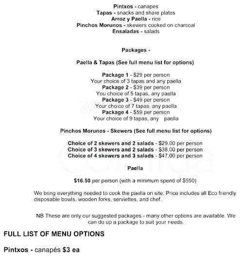 Carta de Comida