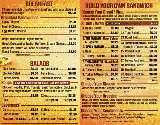 Sara's Deli Menu, Menu for Sara's Deli, Irving, Irving Urbanspoon/Zomato