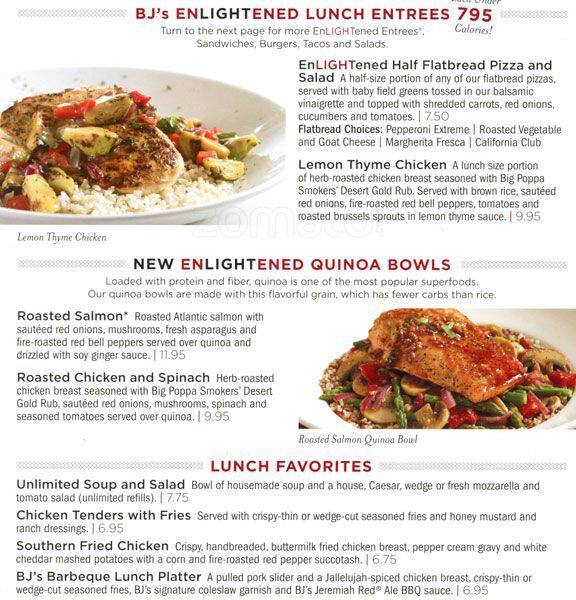 Bj S Enlightened Menu Nutrition Besto Blog