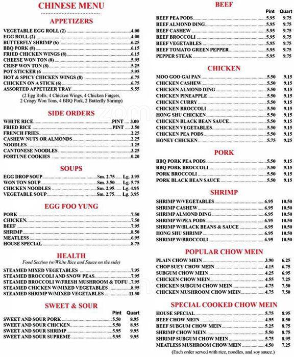 Menu at Viet Noodles restaurant, New Brighton