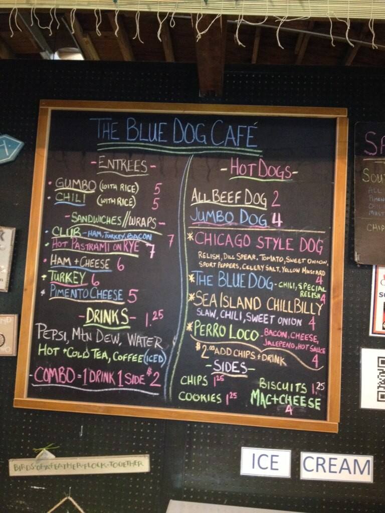 Menu at Frogmore's Lowcountry Store; The Lowcountry Store, Saint Helena