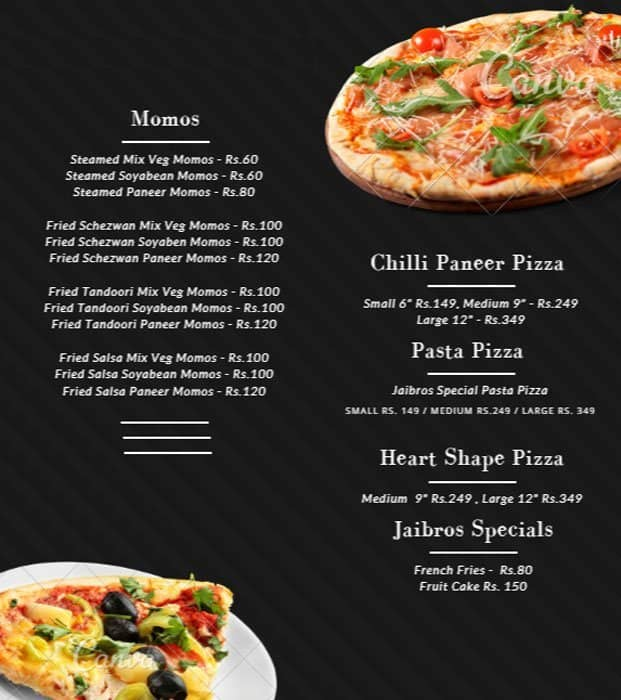 Jaibros Pizza Menu, Menu for Jaibros Pizza, Rohini, New Delhi Zomato