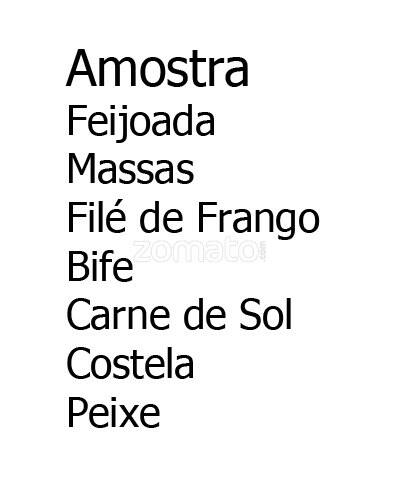 Restaurante Alvorada cardápio