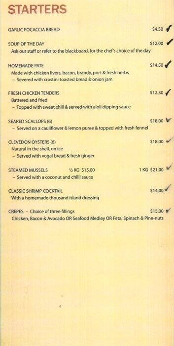 Menu at Country Inn pub & bar, Ramarama