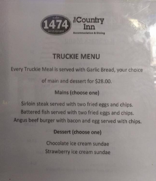 Menu at Country Inn pub & bar, Ramarama