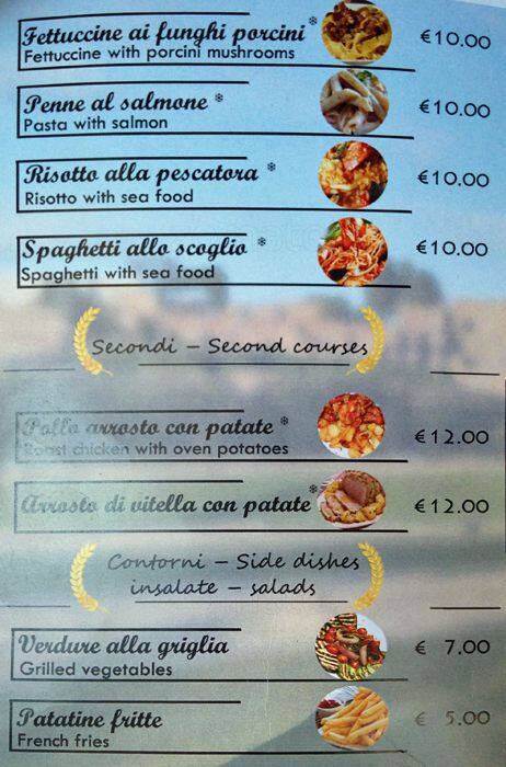 Menu di Bar Circo Massimo 