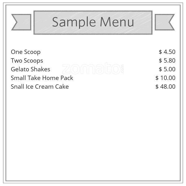 Il Gelato menu