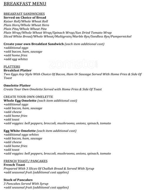 Toasties Menu, Menu for Toasties, Midtown, New York City Urbanspoon/Zomato