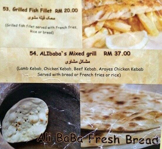 Ali Baba S Kebab Iranian Menu Menu For Ali Baba S Kebab Iranian Taman Dagang Selangor