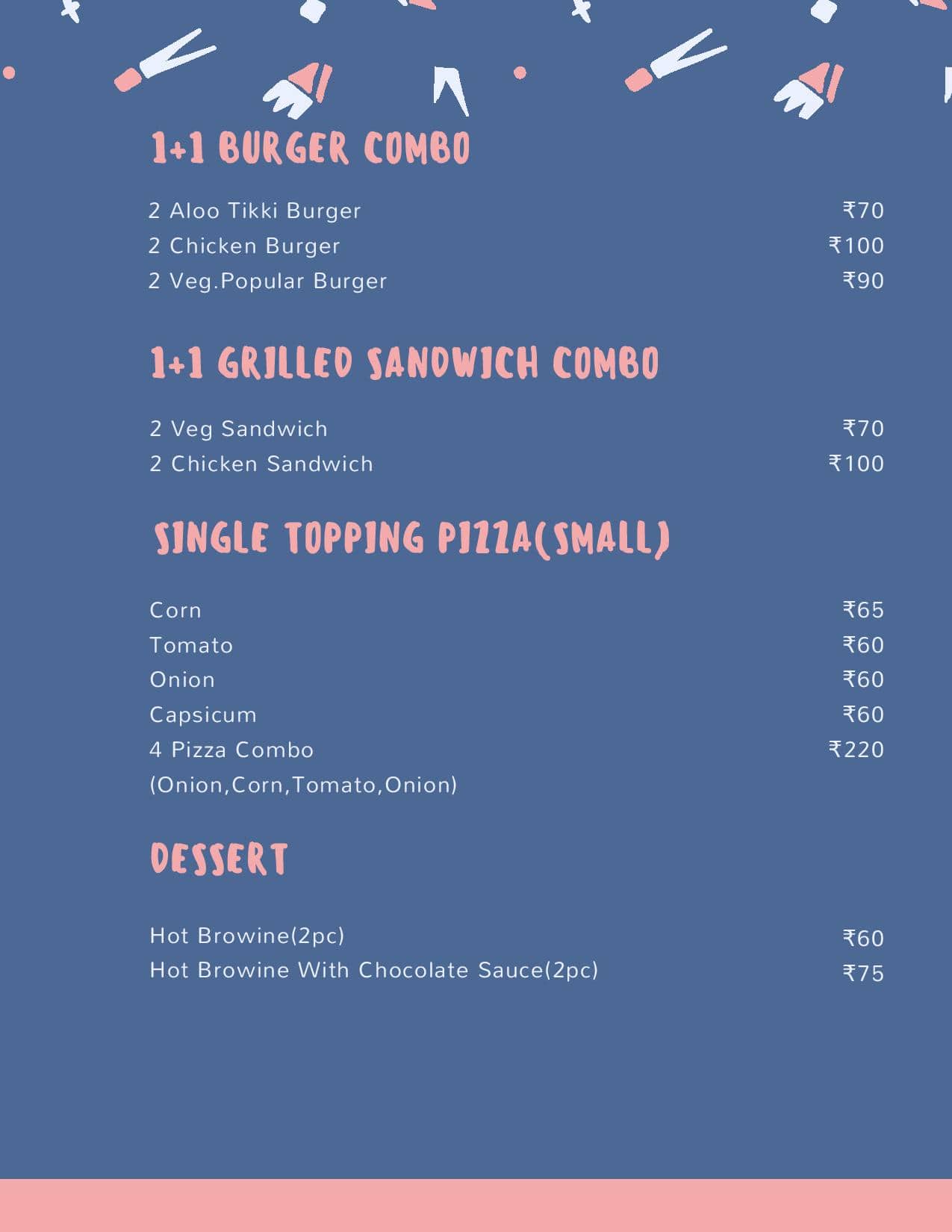 Menu at The Brother's BBQ, New Delhi