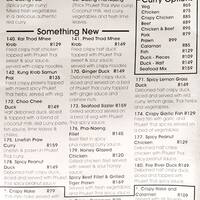 Phuket Thai Menu Menu For Phuket Thai Kloof Durban