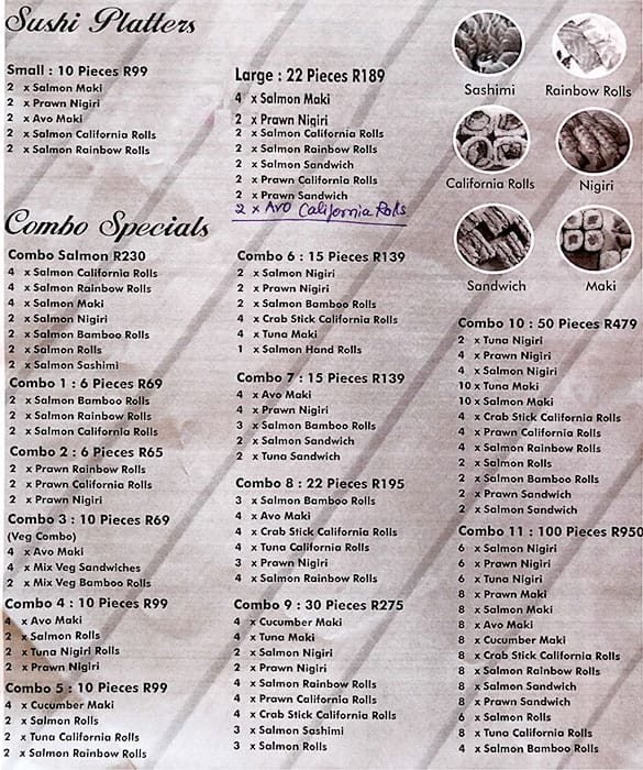 Menu de Phuket Thai