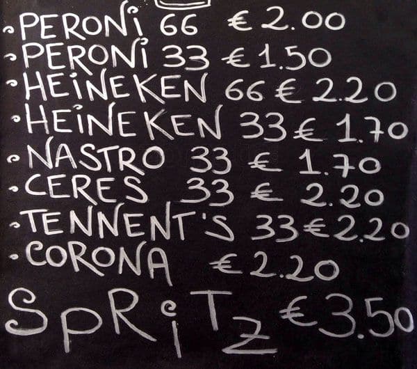 Menu di Gold Dream Bar 