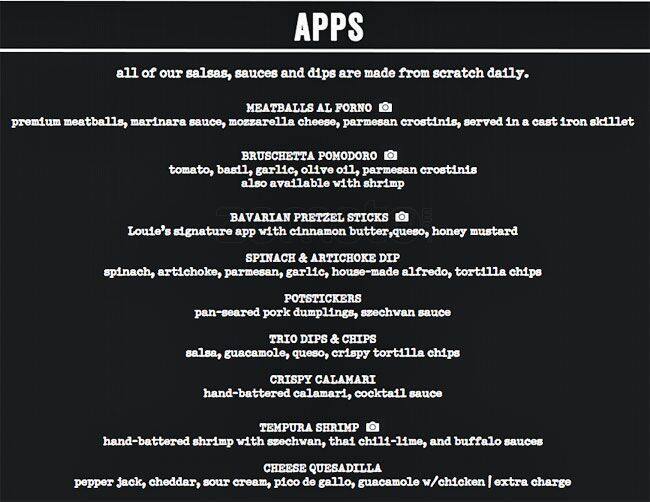 Bar Louie Menu, Menu for Bar Louie, Garland, Garland Urbanspoon/Zomato